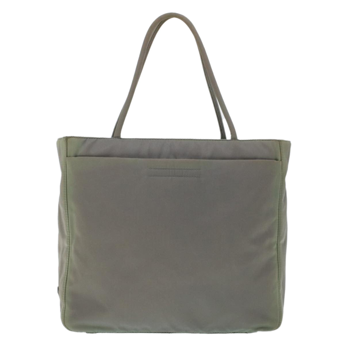 PRADA Hand Bag Nylon Gray Auth ar9823 - 0