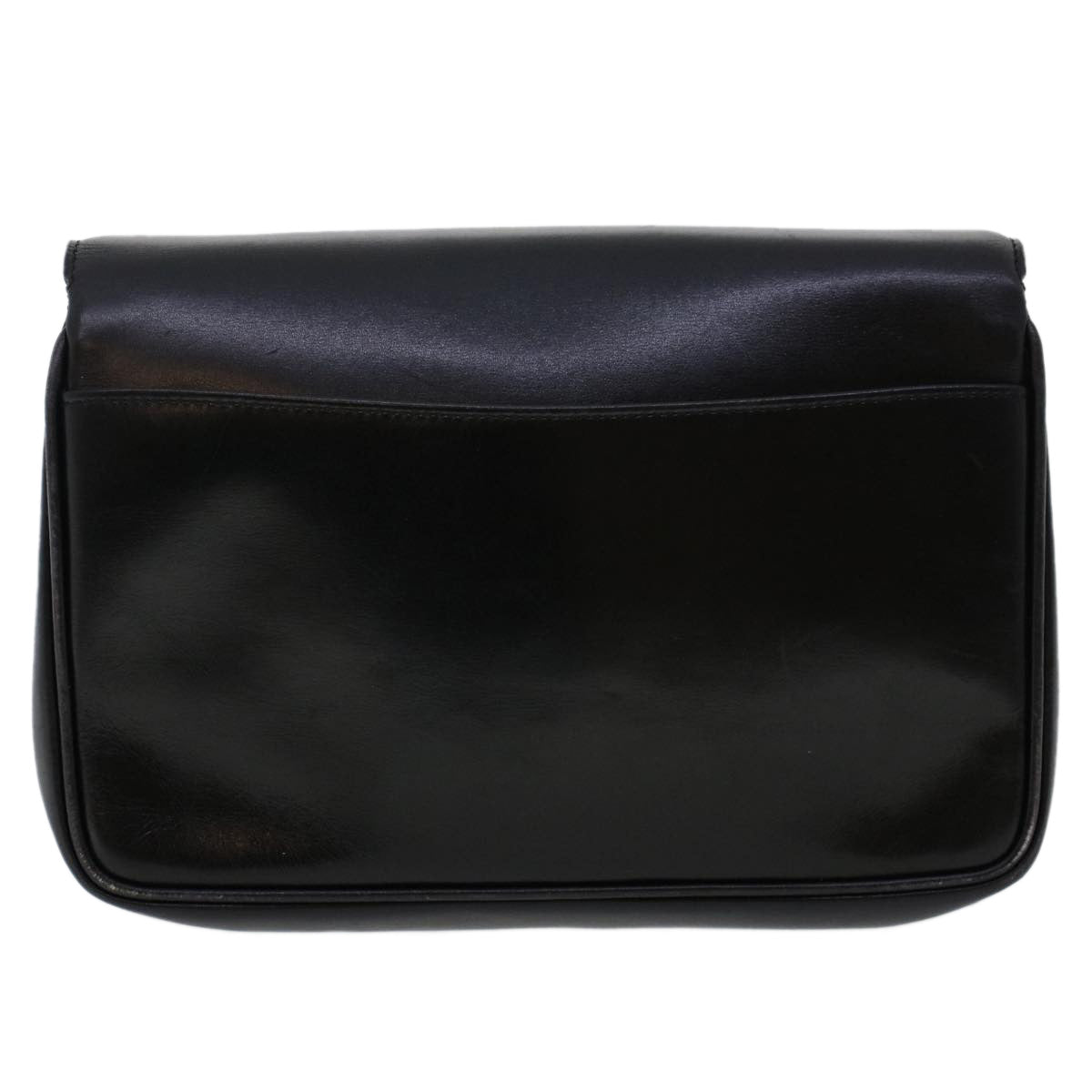 CELINE Shoulder Bag Leather Black Auth ar9833 - 0