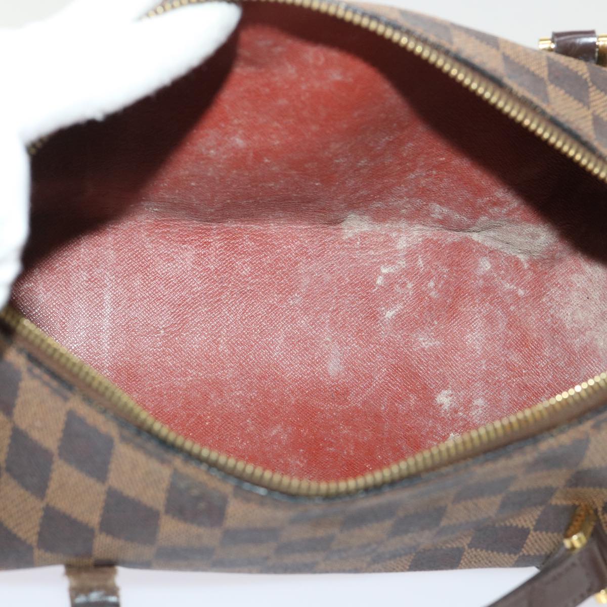 LOUIS VUITTON Damier Ebene Papillon 30 Hand Bag N51303 LV Auth ar9842