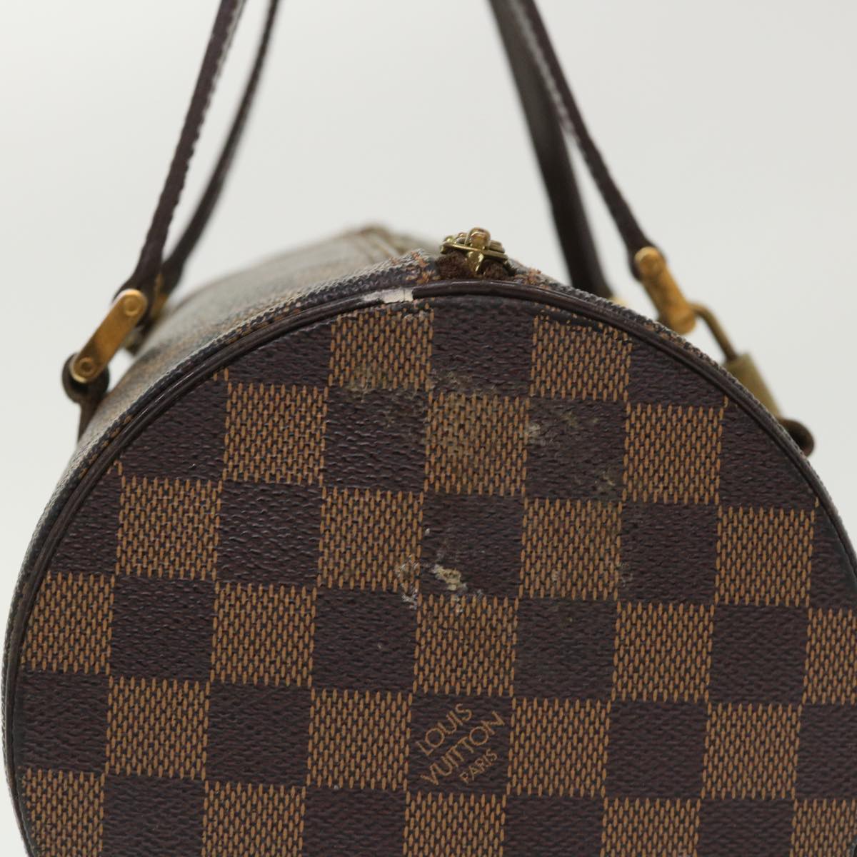 LOUIS VUITTON Damier Ebene Papillon 30 Hand Bag N51303 LV Auth ar9842