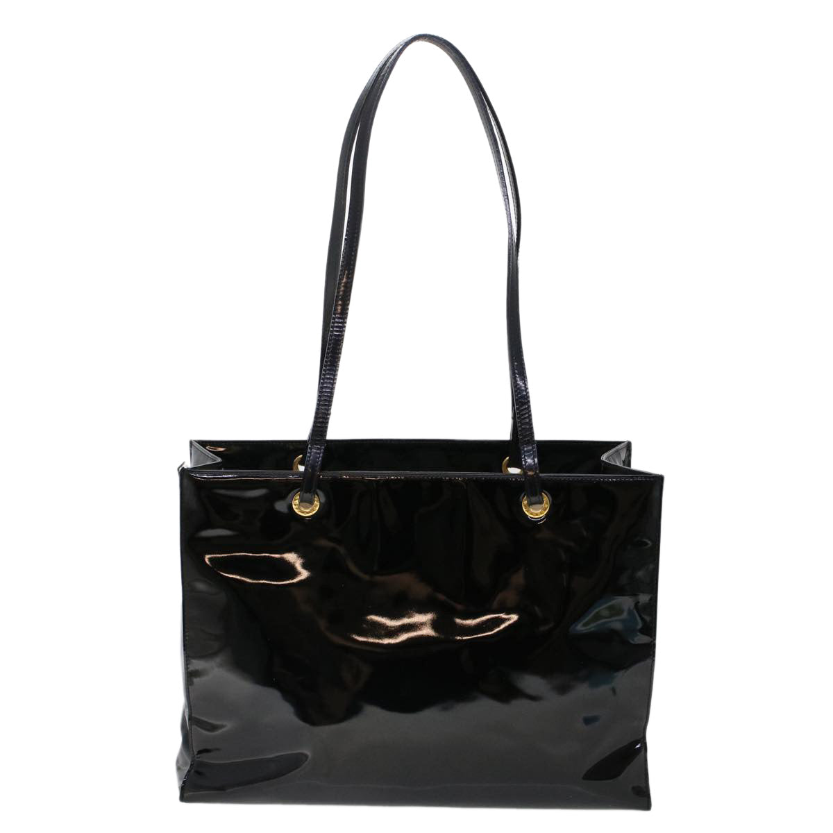 FENDI Shoulder Bag Patent leather Black Auth ar9850 - 0