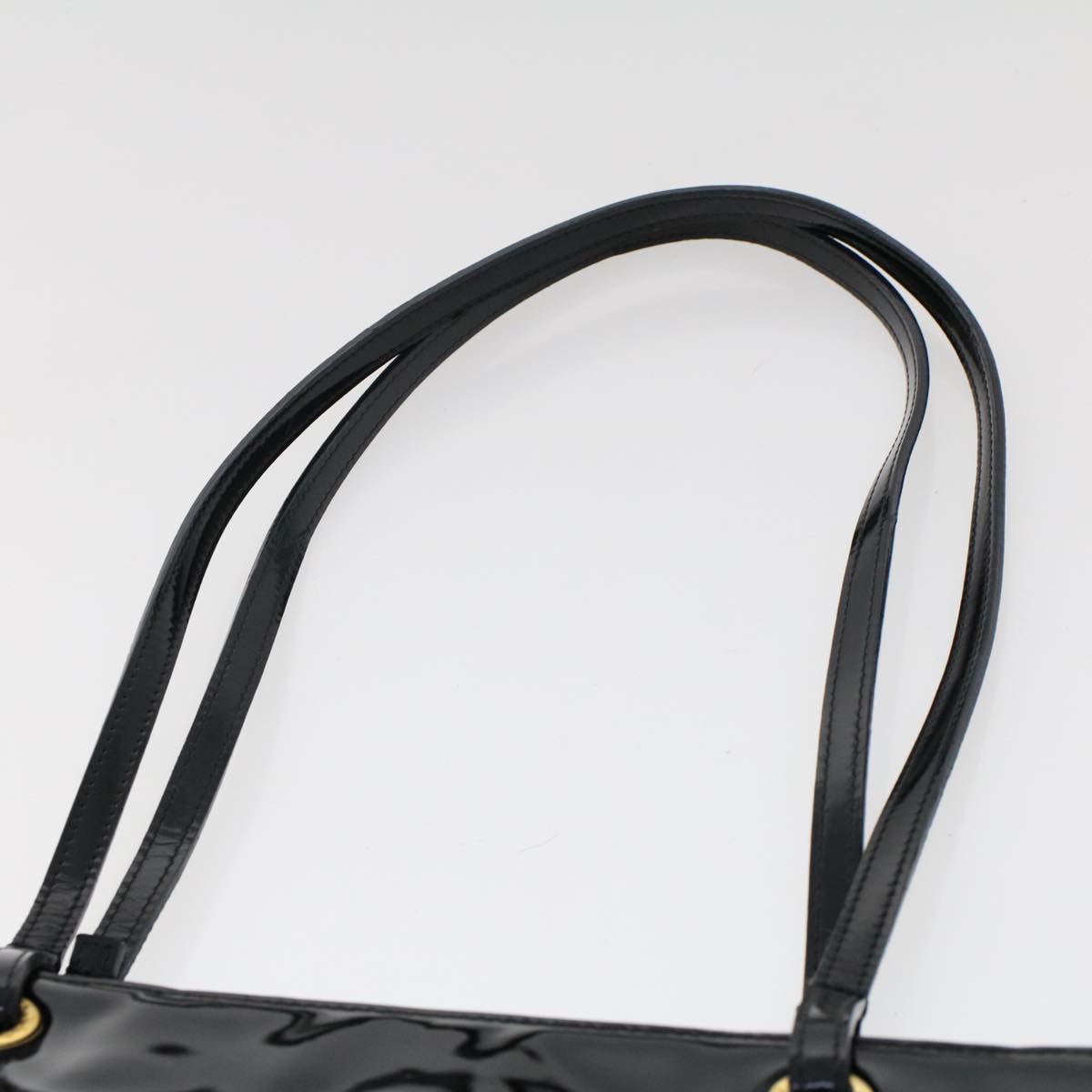 FENDI Shoulder Bag Patent leather Black Auth ar9850