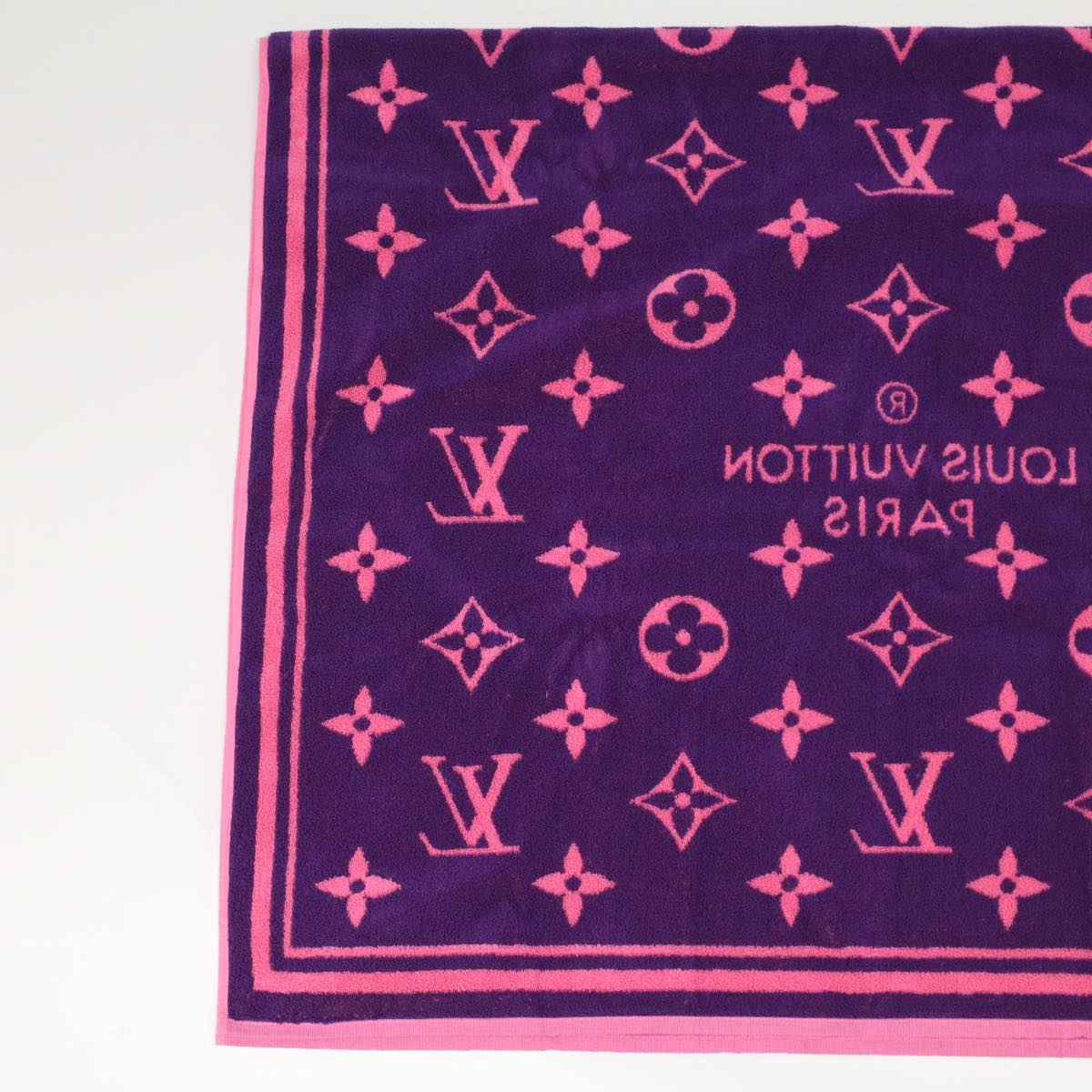 LOUIS VUITTON Monogram Beach Doradoban Towel Pink Purple M78644 LV Auth ar9853