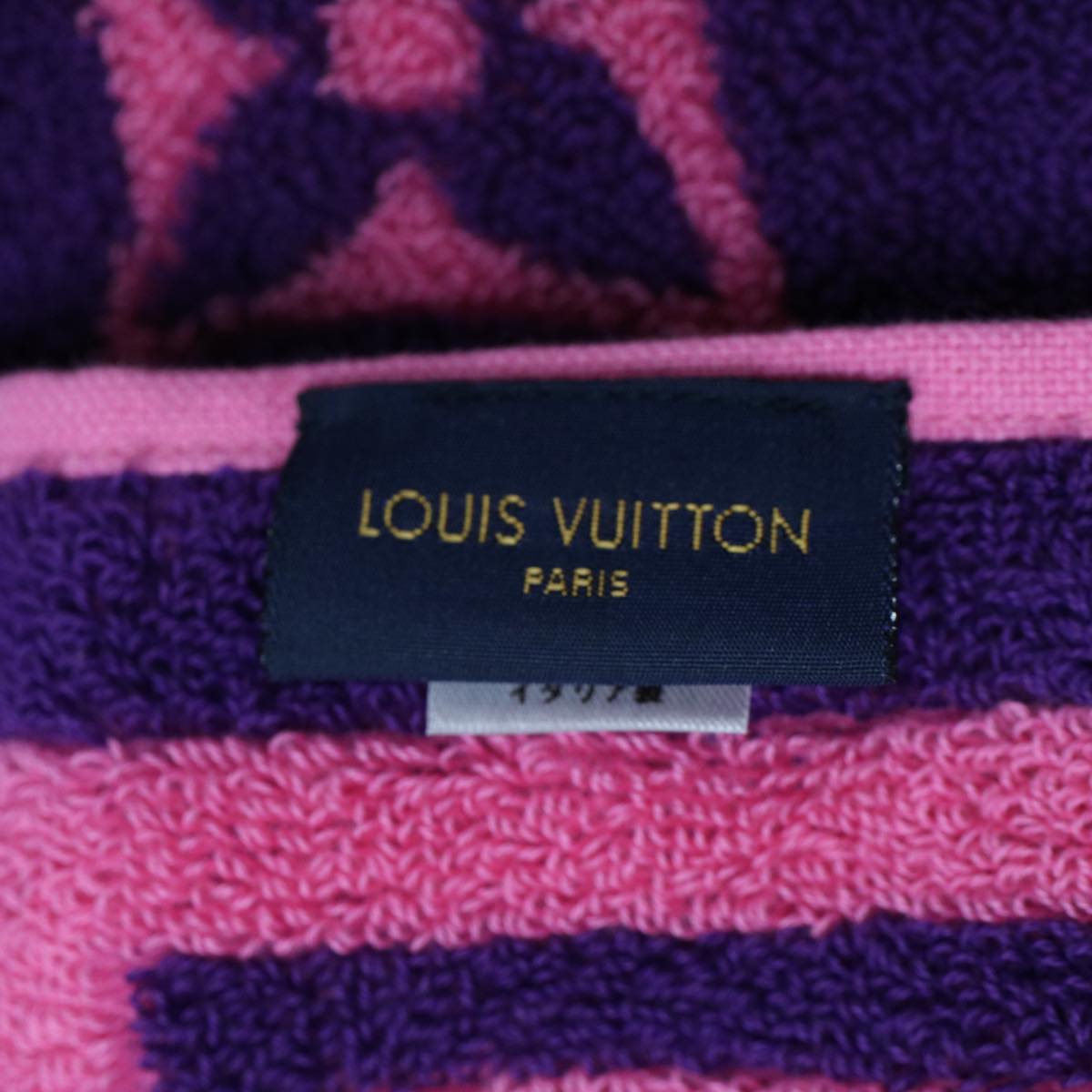 LOUIS VUITTON Monogram Beach Doradoban Towel Pink Purple M78644 LV Auth ar9853