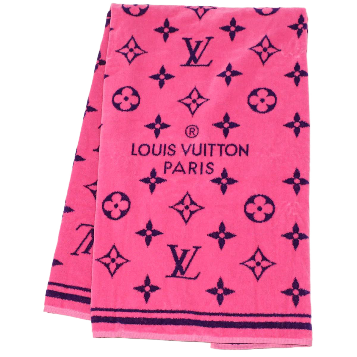 LOUIS VUITTON Monogram Beach Doradoban Towel Pink Purple M78644 LV Auth ar9853