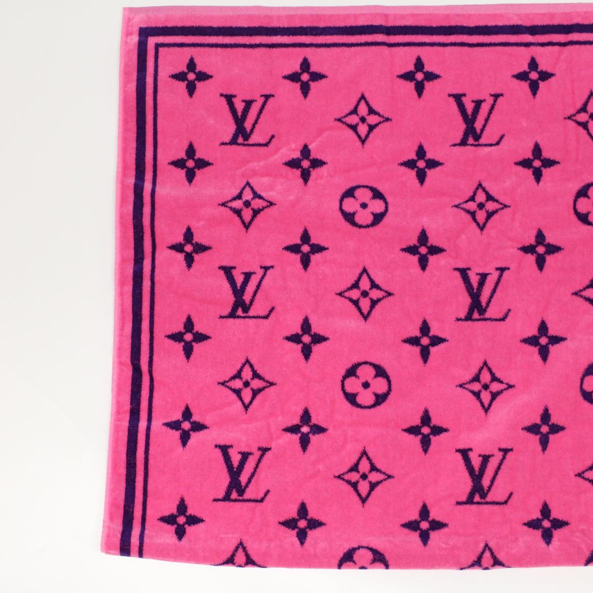 LOUIS VUITTON Monogram Beach Doradoban Towel Pink Purple M78644 LV Auth ar9853