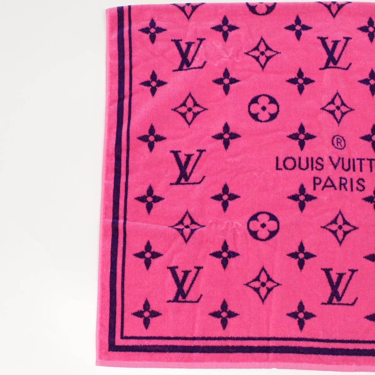 LOUIS VUITTON Monogram Beach Doradoban Towel Pink Purple M78644 LV Auth ar9853