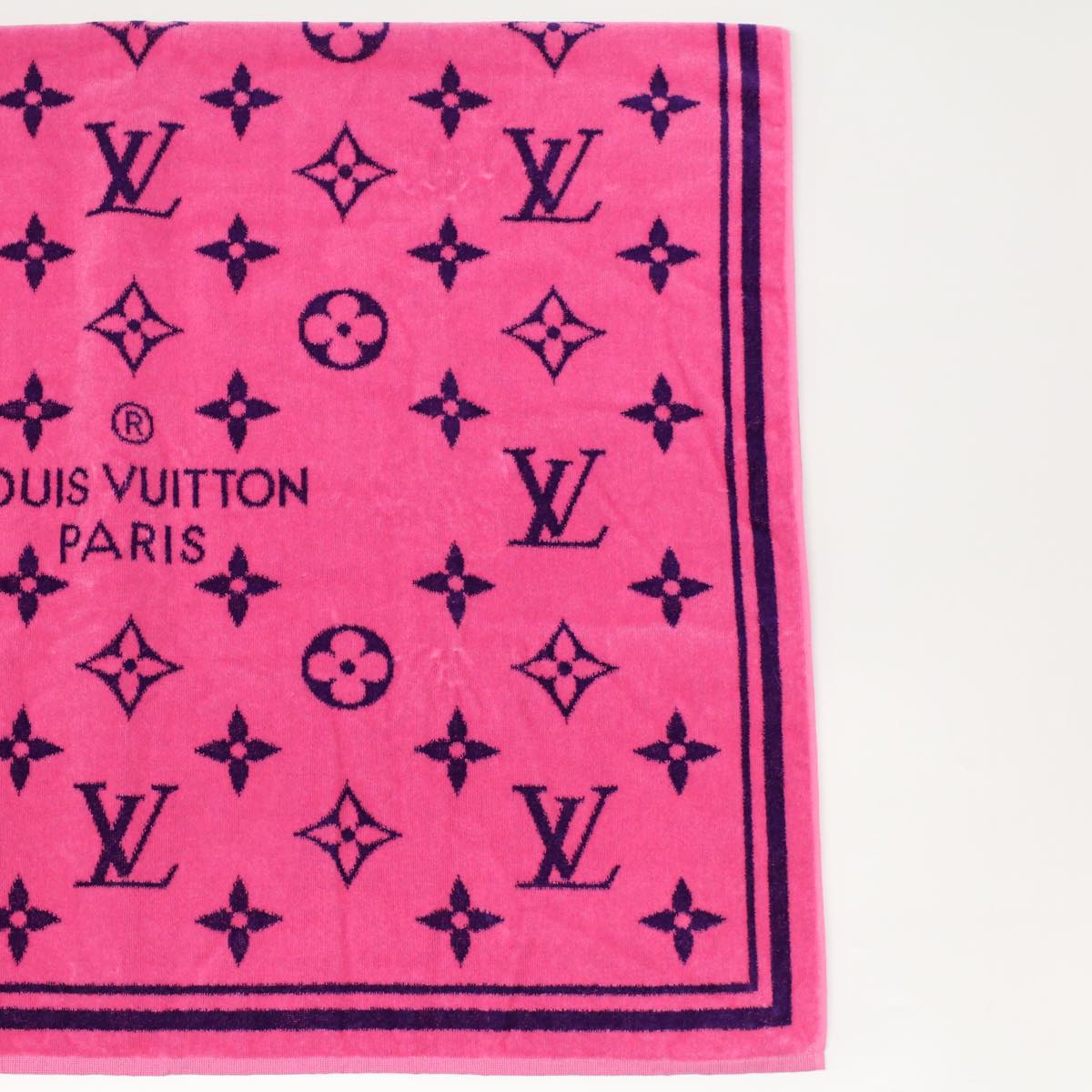 LOUIS VUITTON Monogram Beach Doradoban Towel Pink Purple M78644 LV Auth ar9853