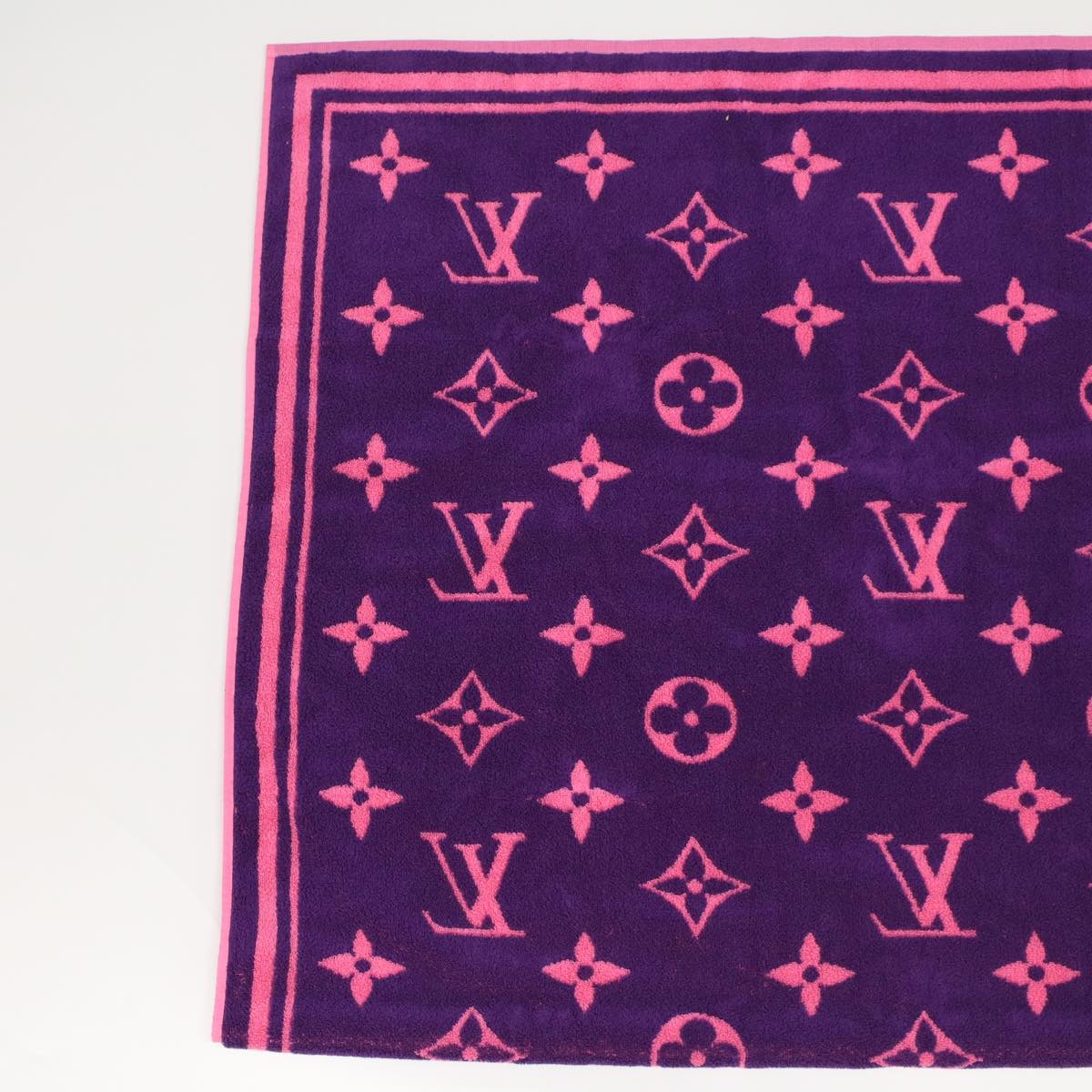 LOUIS VUITTON Monogram Beach Doradoban Towel Pink Purple M78644 LV Auth ar9853