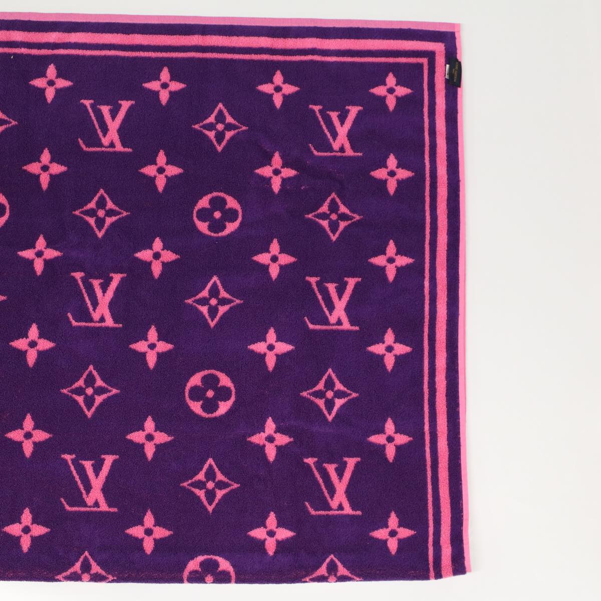 LOUIS VUITTON Monogram Beach Doradoban Towel Pink Purple M78644 LV Auth ar9853