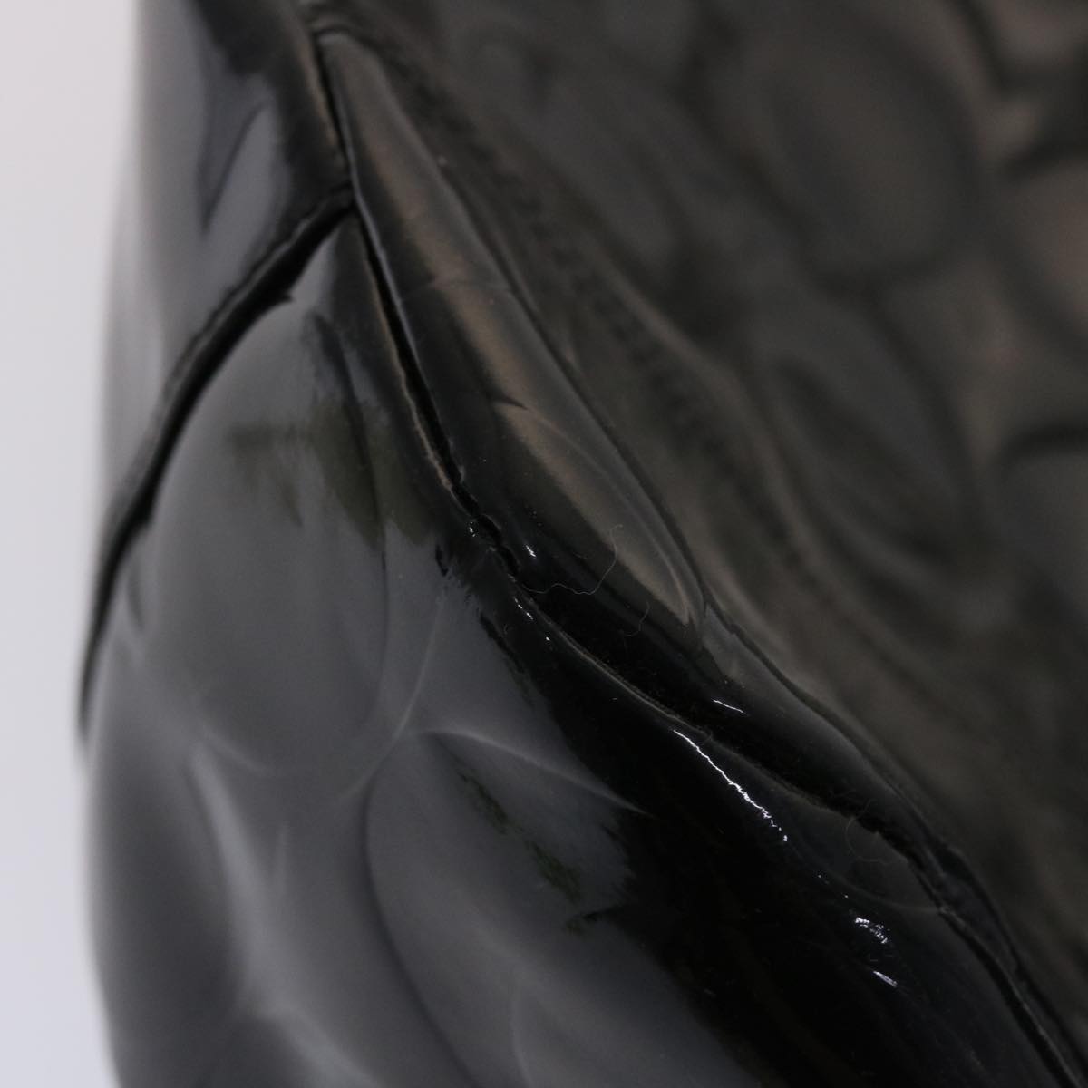 Coach Signature Shoulder Bag Nylon Enamel 3Set Brown Black Auth ar9857