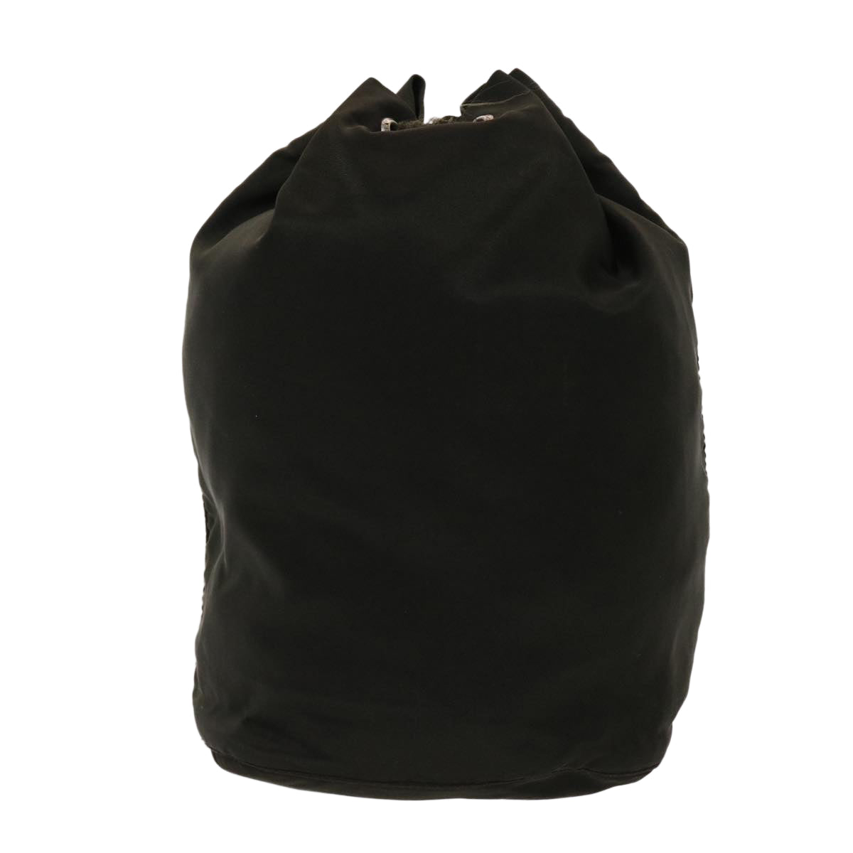 PRADA Drawstring Bag Pouch Nylon Khaki Auth ar9866B - 0