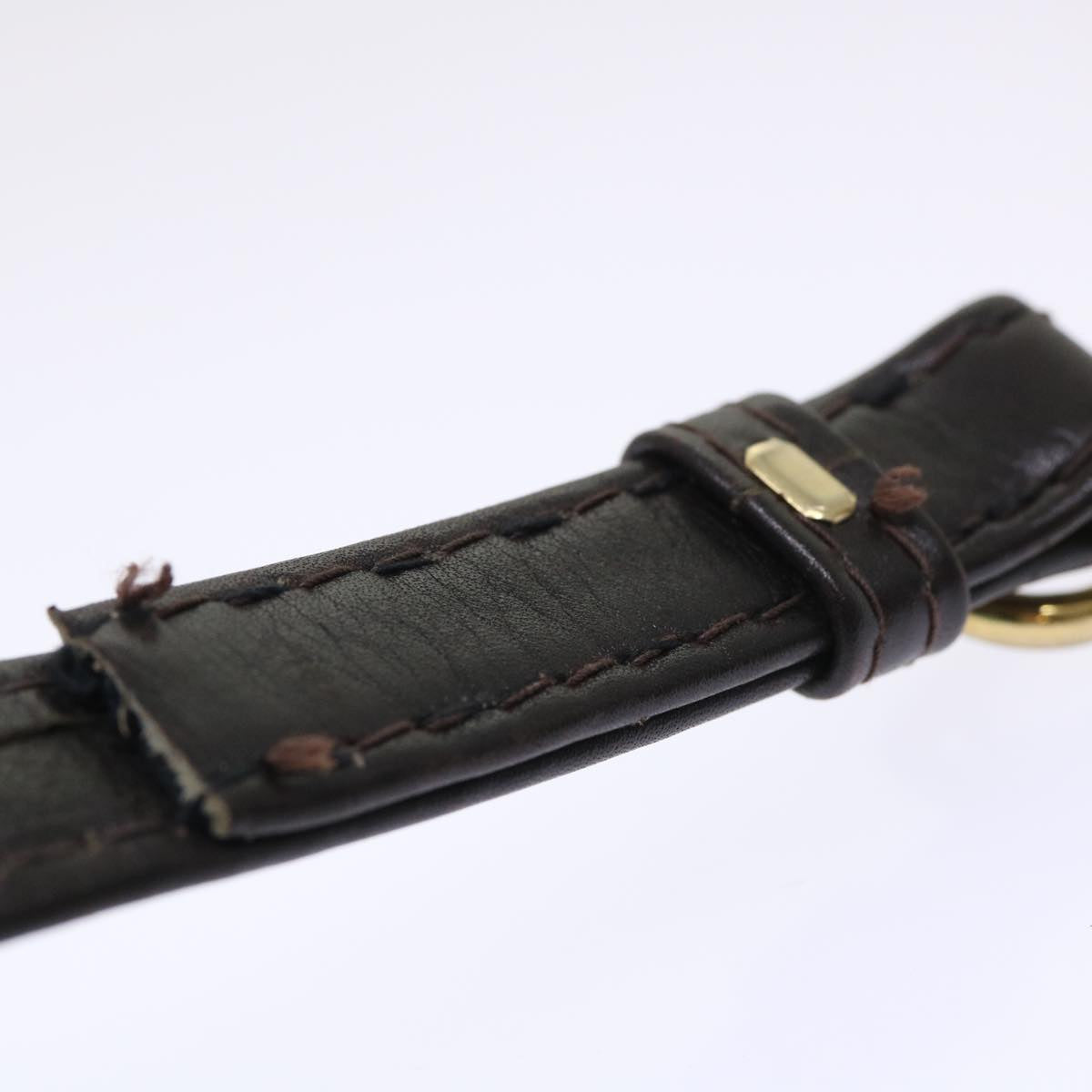 CELINE Belt Leather 28"" Brown Auth ar9886B
