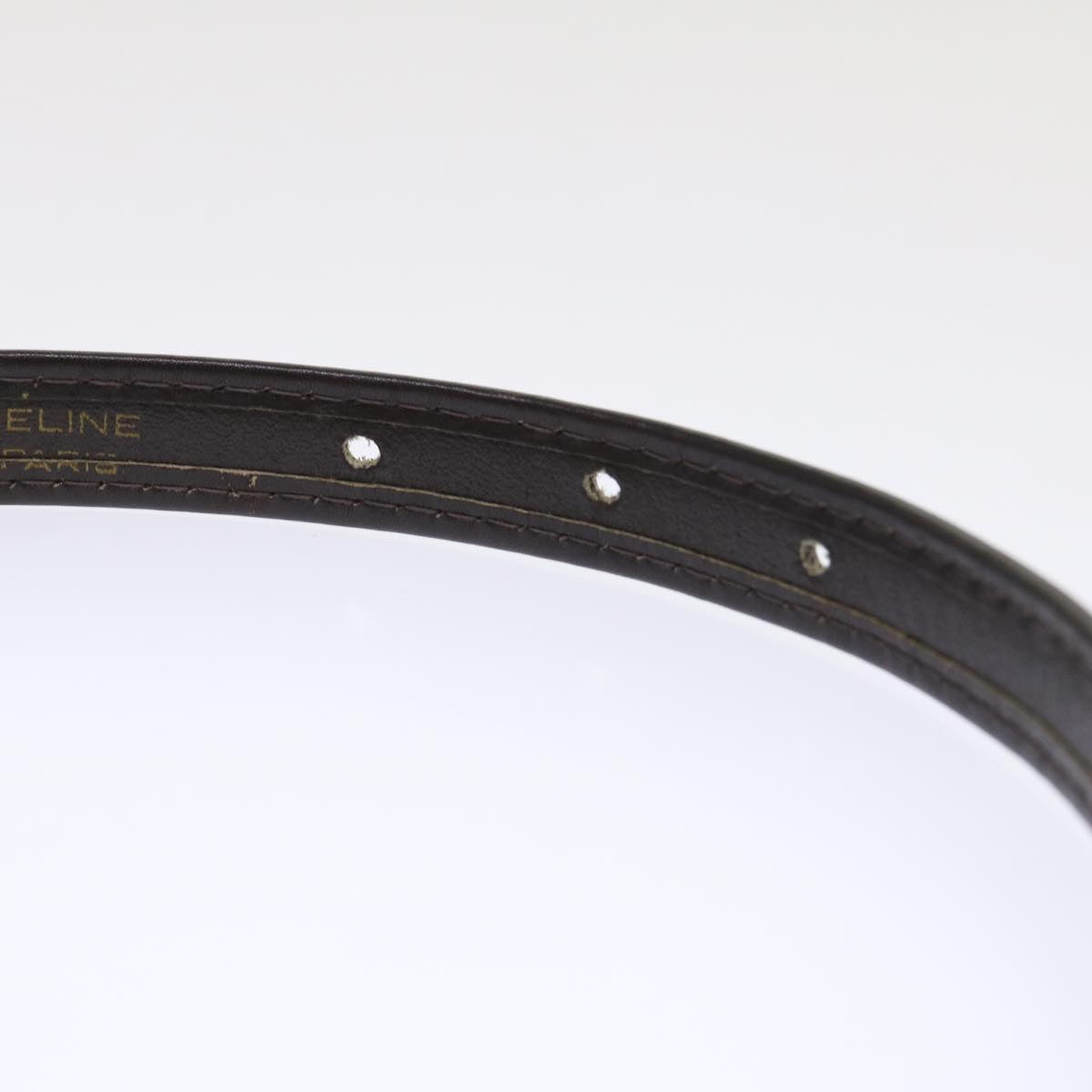 CELINE Belt Leather 28"" Brown Auth ar9886B