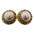 CHANEL Earring Gold Tone CC Auth ar9892B-2