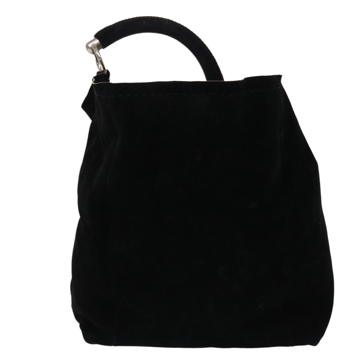 PRADA Shoulder Bag Suede Black Auth ar9955 - 0