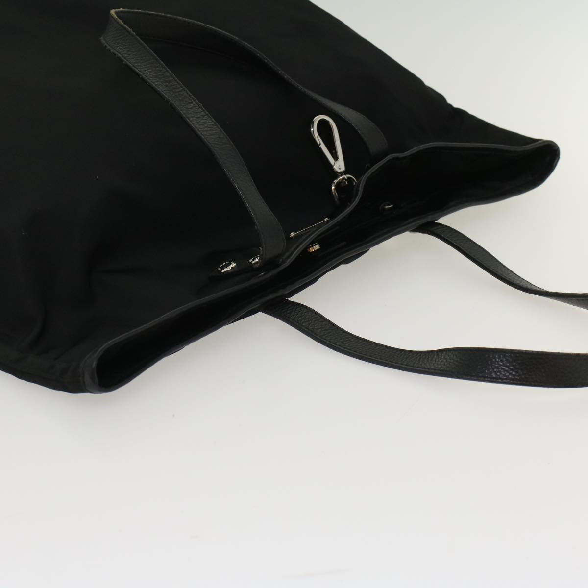PRADA Tote Bag Nylon Black Auth ar9980