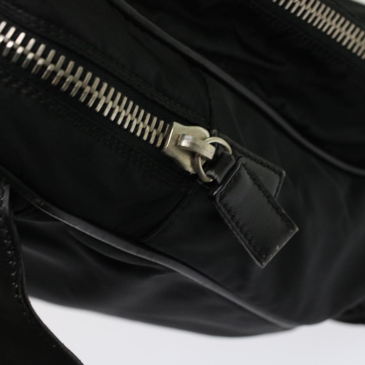 PRADA Hand Bag Nylon Leather Black Auth ar9983