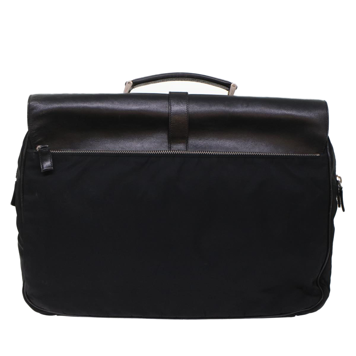 PRADA Hand Bag Nylon Leather Black Auth ar9983 - 0