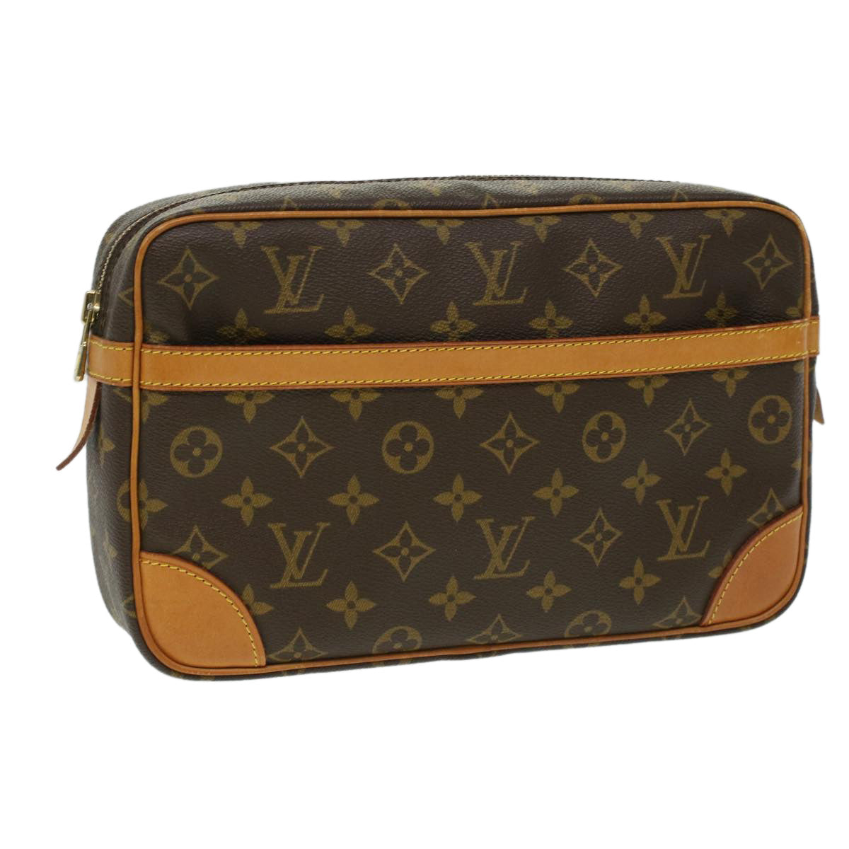 LOUIS VUITTON Monogram Compiegne 28 Clutch Bag M51845 LV Auth B092