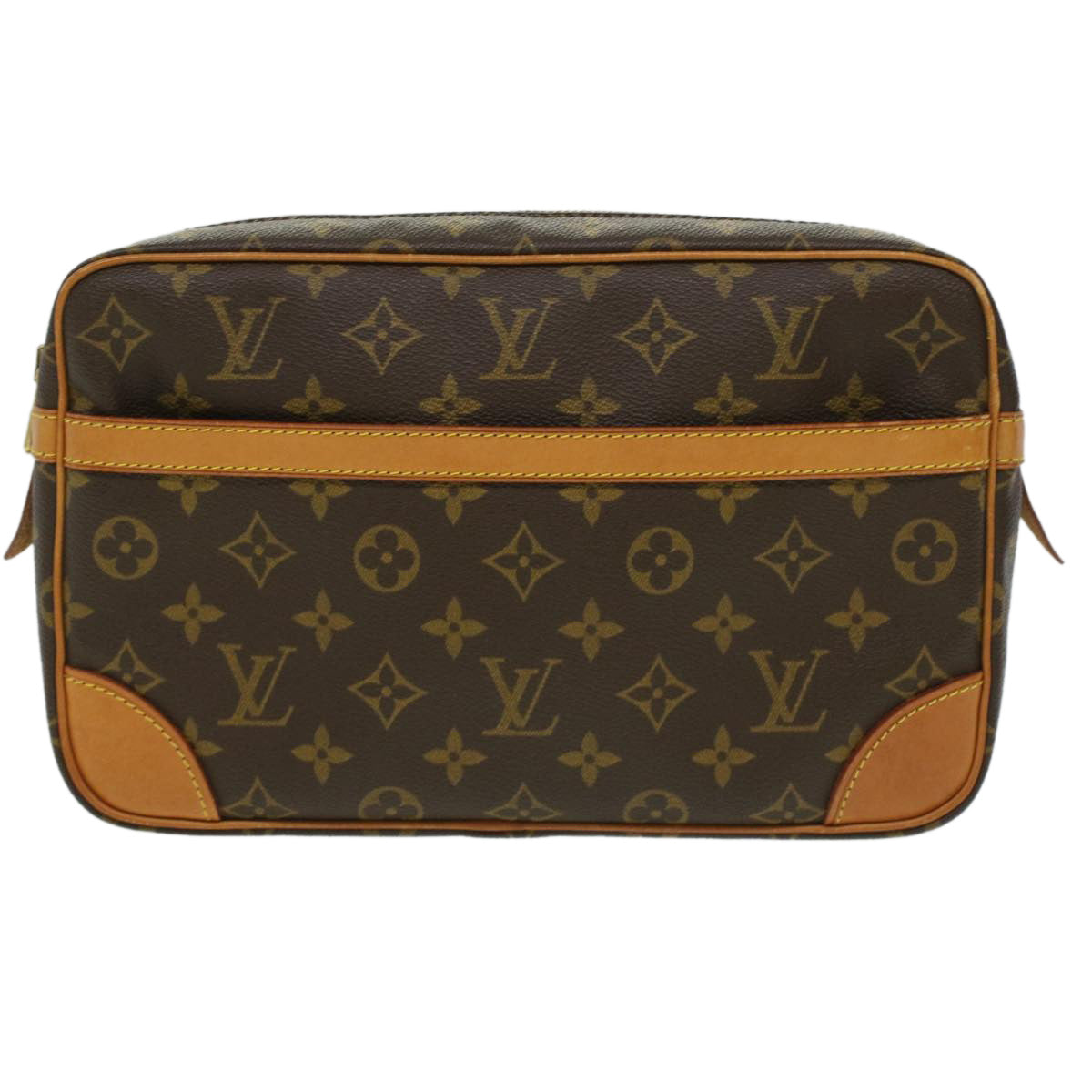 LOUIS VUITTON Monogram Compiegne 28 Clutch Bag M51845 LV Auth B092