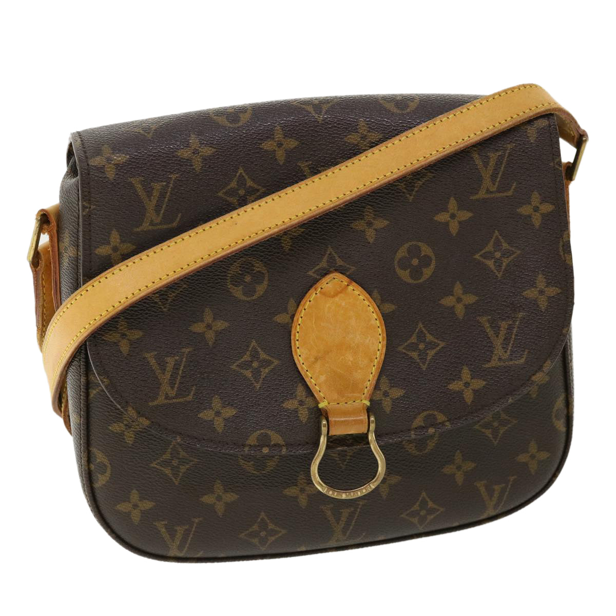 LOUIS VUITTON Monogram Saint Cloud GM Shoulder Bag M51242 LV Auth B135