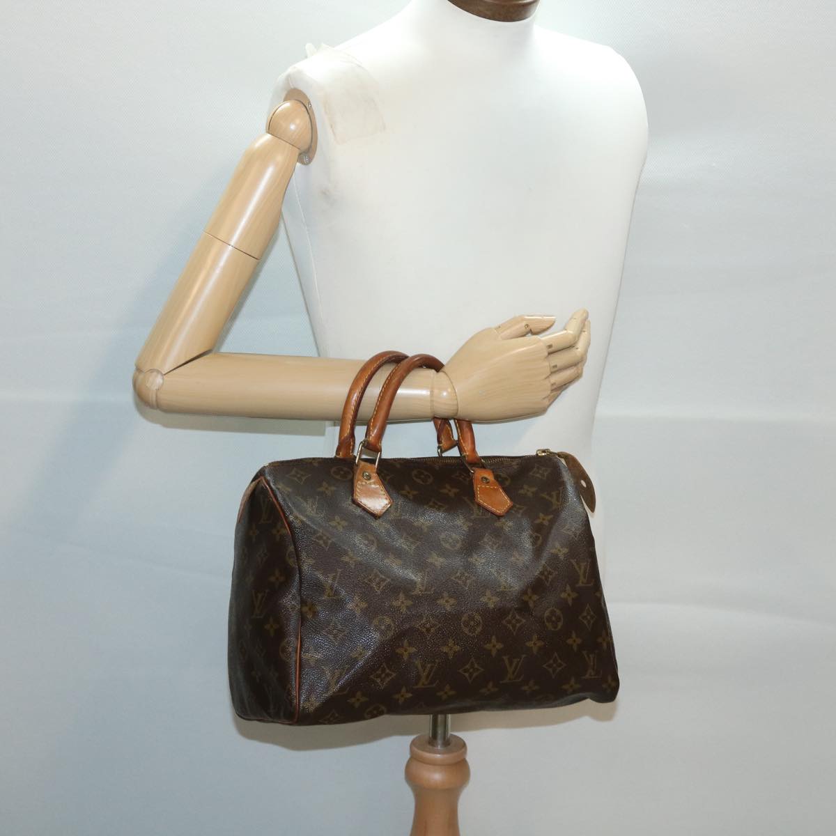 LOUIS VUITTON Monogram Speedy 30 Hand Bag M41526 LV Auth B141