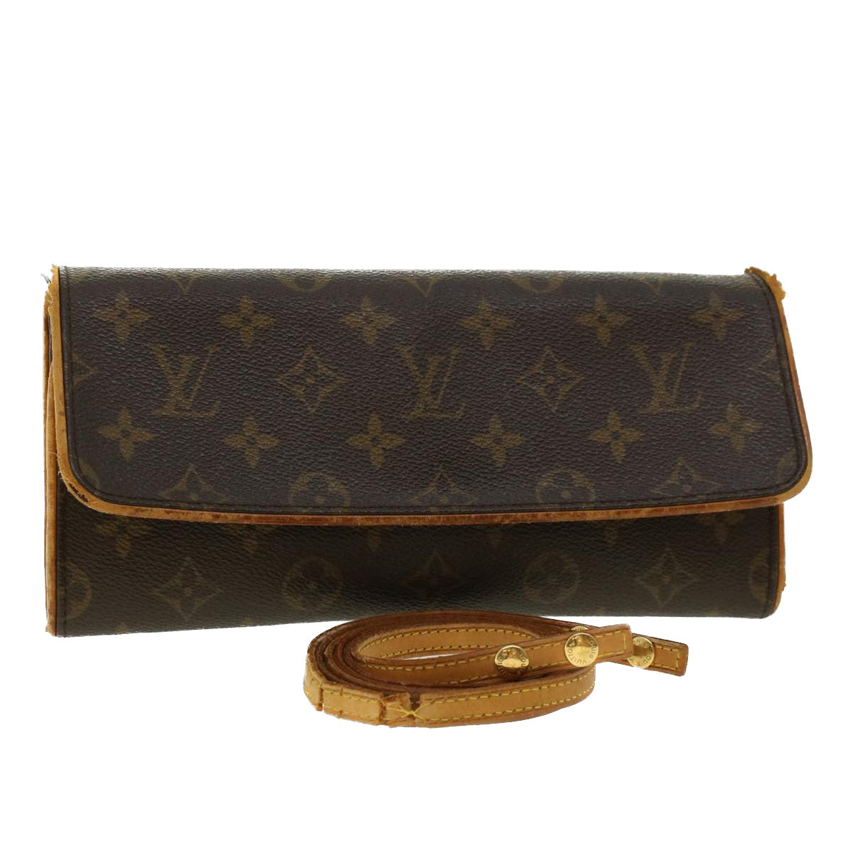 LOUIS VUITTON Monogram Pochette Twin GM Shoulder Bag M51852 LV Auth B161