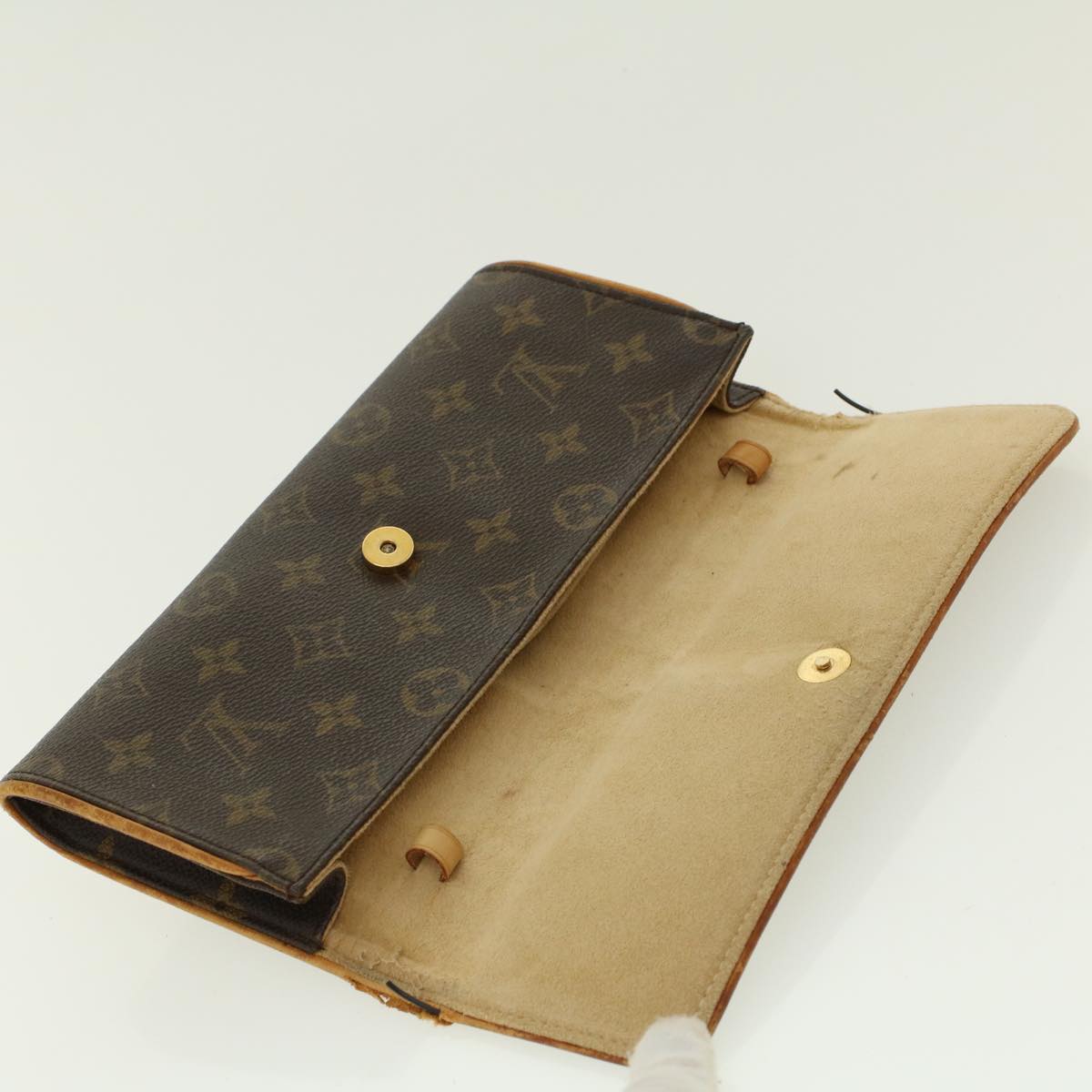 LOUIS VUITTON Monogram Pochette Twin GM Shoulder Bag M51852 LV Auth B161