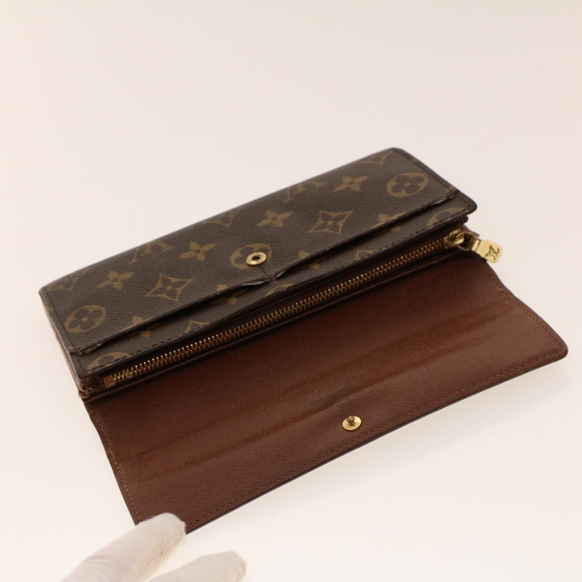 LOUIS VUITTON Monogram Portefeuille Sarah Long Wallet M60531 LV Auth B224