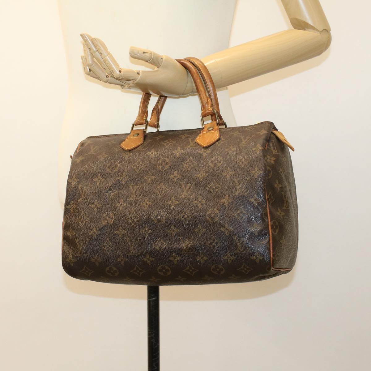 LOUIS VUITTON Monogram Speedy 30 Hand Bag M41526 LV Auth B237