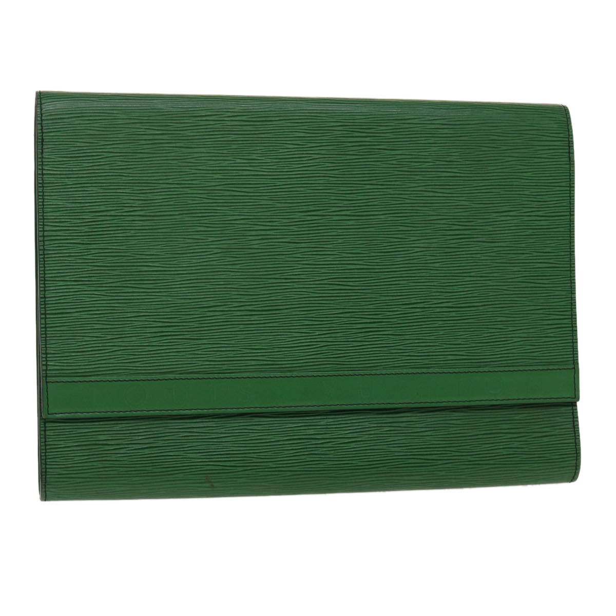 LOUIS VUITTON Epi Document Case Clutch Bag Green LV Auth B262