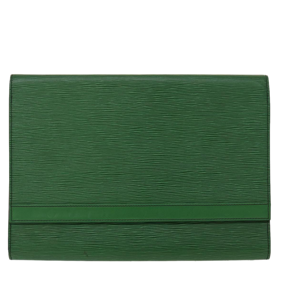 LOUIS VUITTON Epi Document Case Clutch Bag Green LV Auth B262