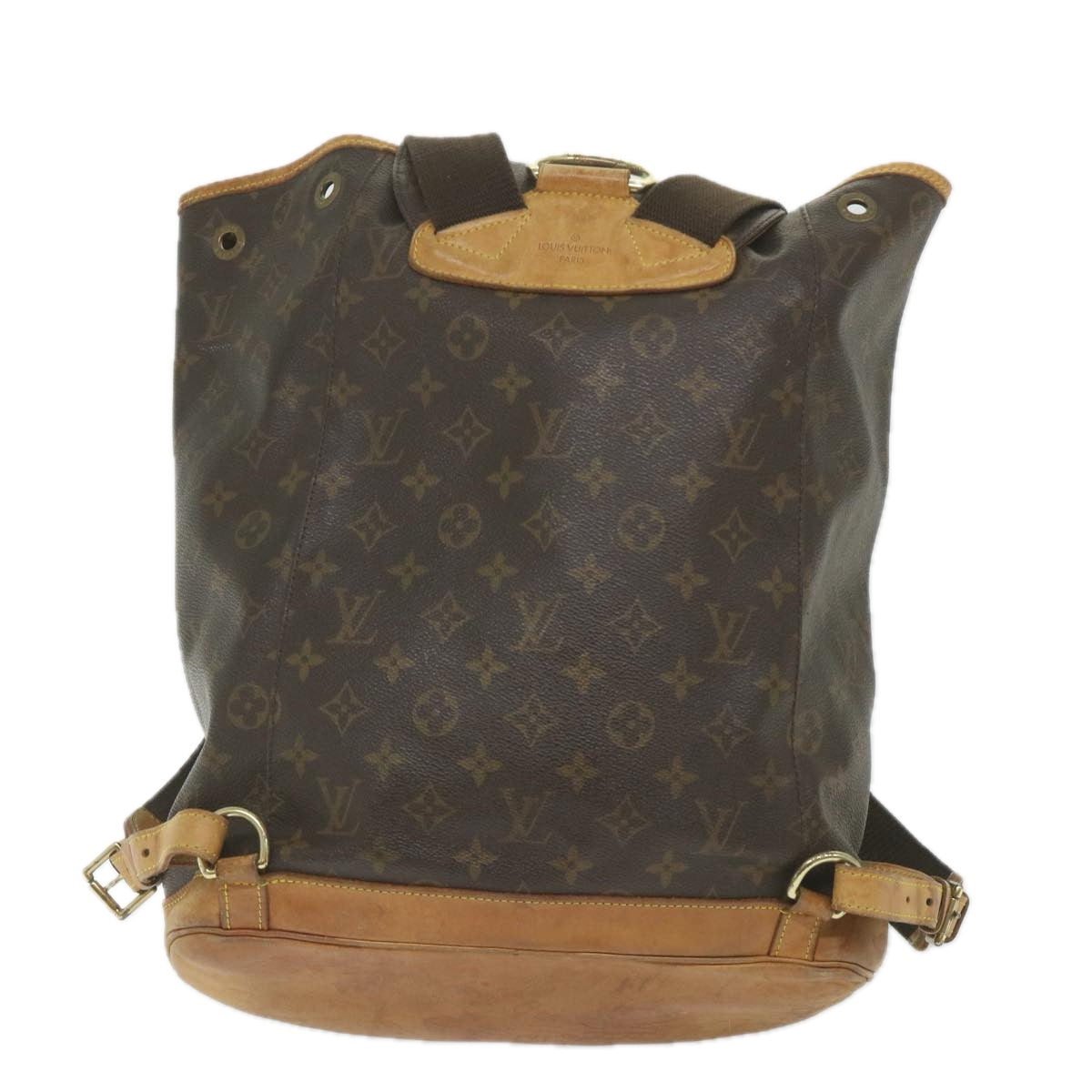 louis vuitton backpack m51135 LOUIS VUITTON Monogram Montsouris GM Backpack M51135 LV Auth bh137