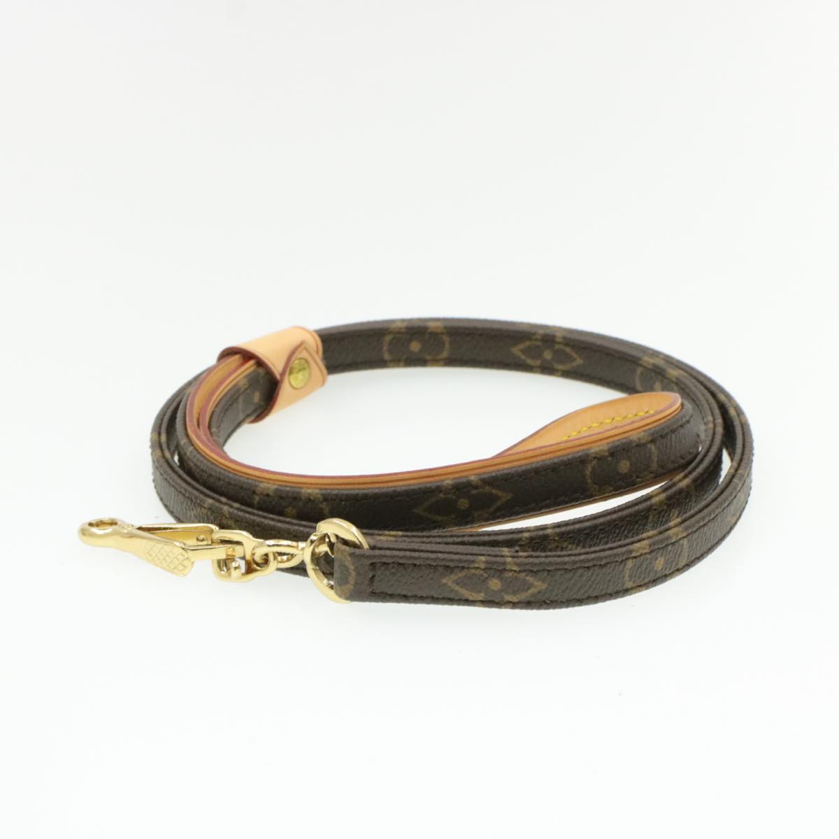 LOUIS VUITTON Monogram Dog Leash LV Auth am118b