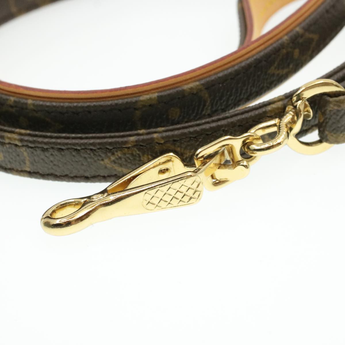 LOUIS VUITTON Monogram Dog Leash LV Auth am118b