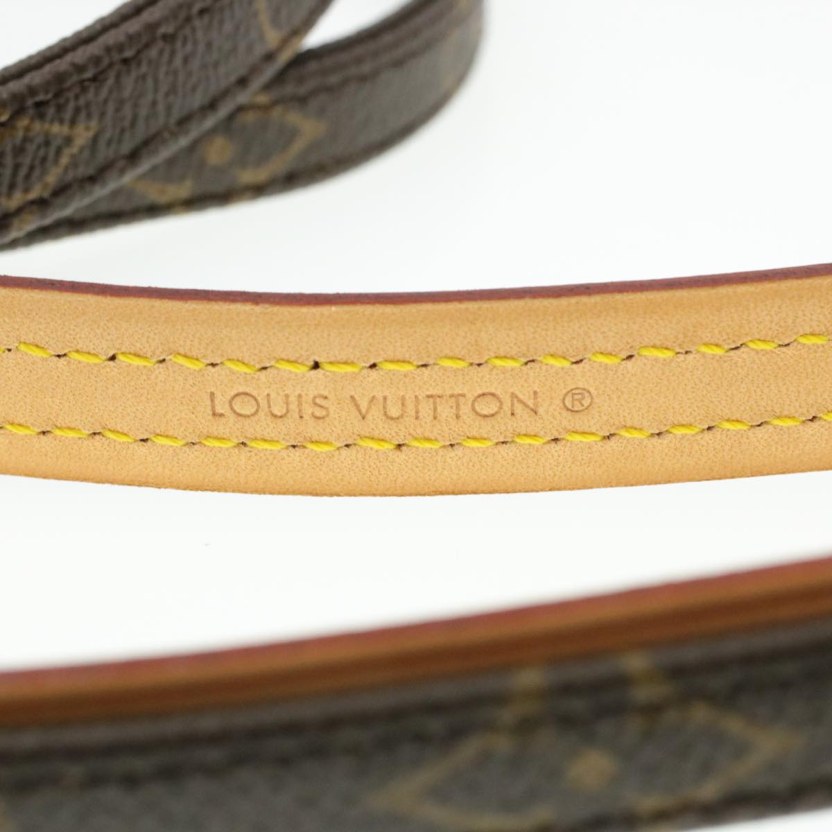 LOUIS VUITTON Monogram Dog Leash LV Auth am118b