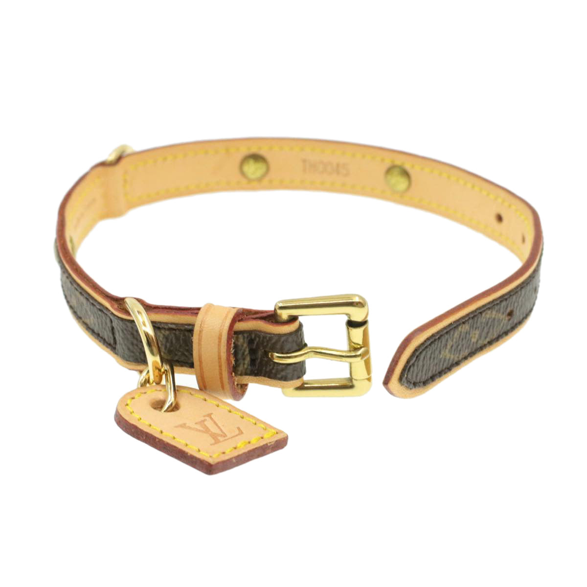 LOUIS VUITTON Monogram Dog Leash LV Auth am118b