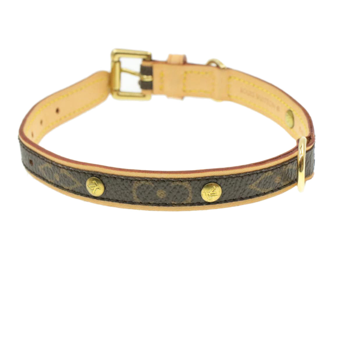 LOUIS VUITTON Monogram Dog Leash LV Auth am118b