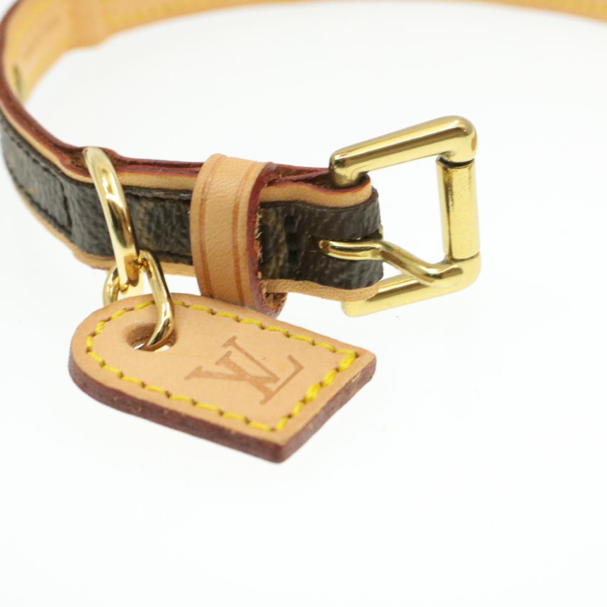 LOUIS VUITTON Monogram Dog Leash LV Auth am118b