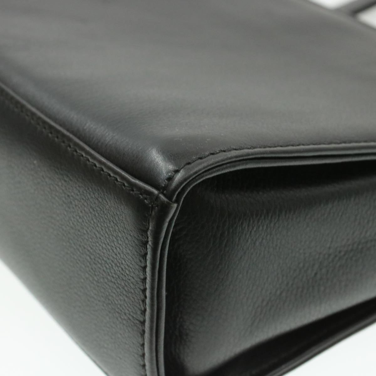 Gianni Versace Medusa Shoulder Bag Leather Black Auth am125b