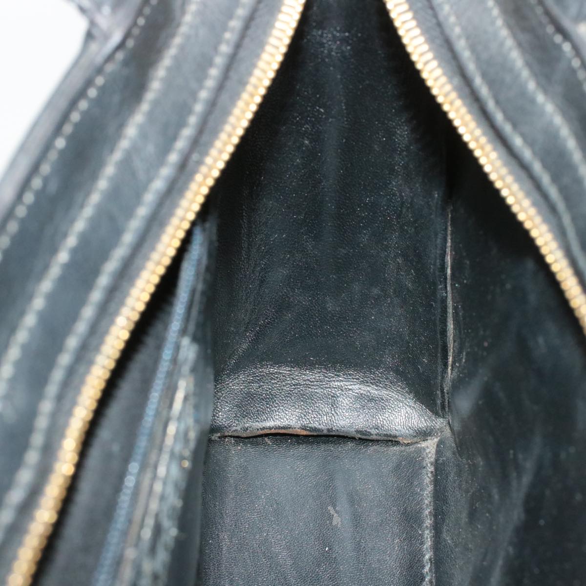 Gianni Versace Medusa Shoulder Bag Leather Black Auth am125b