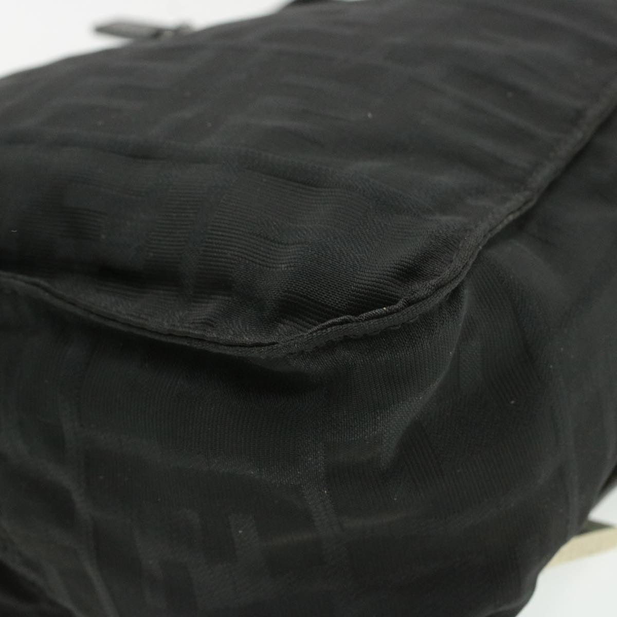 FENDI Zucca Canvas Backpack Nylon Black Auth am149b