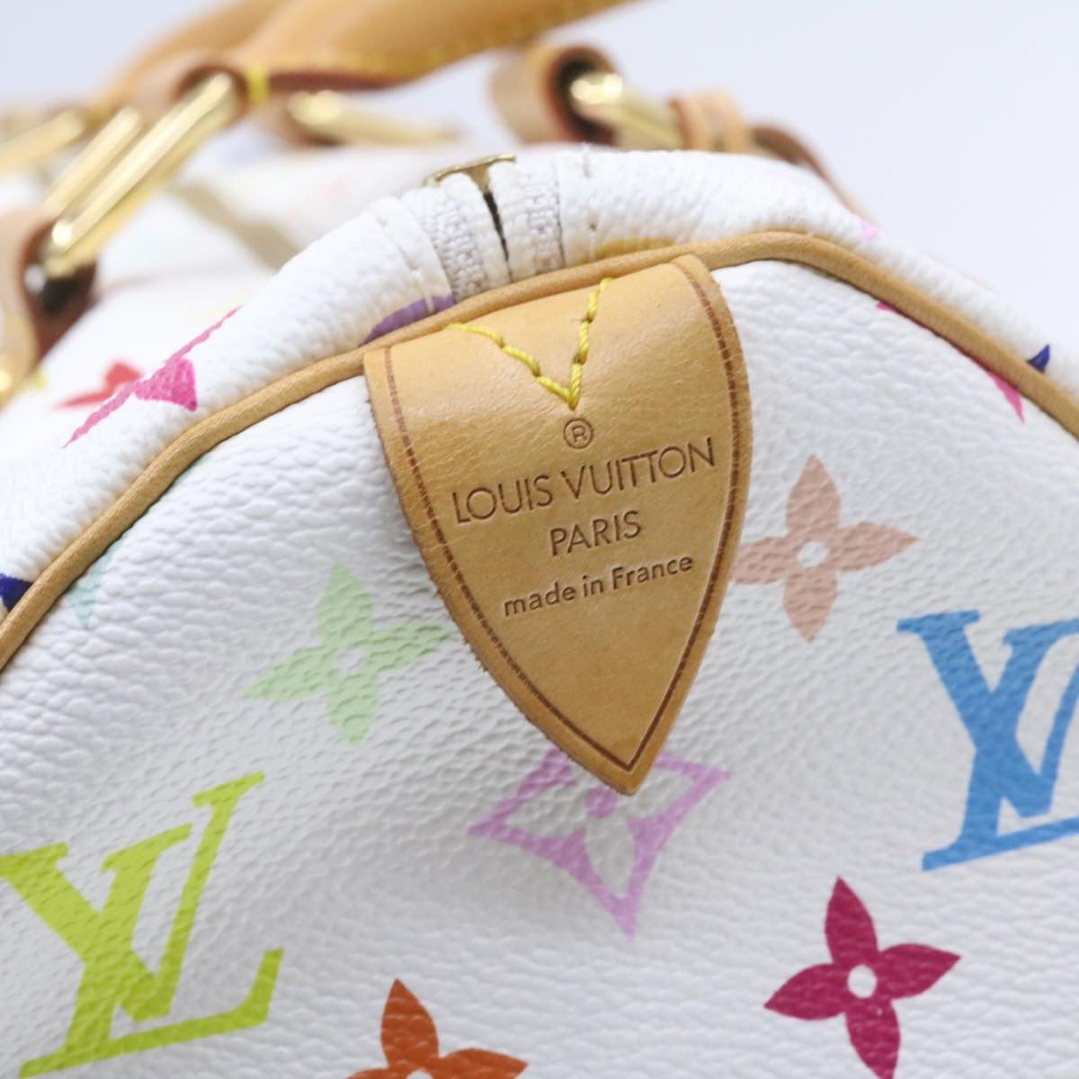 LOUIS VUITTON Monogram Multicolor Keepall 45 Boston Bag White M92641 LV am191bA