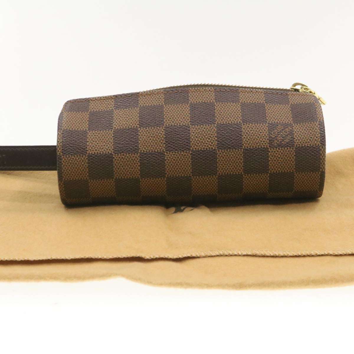 LOUIS VUITTON Damier Ebene Golf Cup 1998 Pouch LV Auth am199b