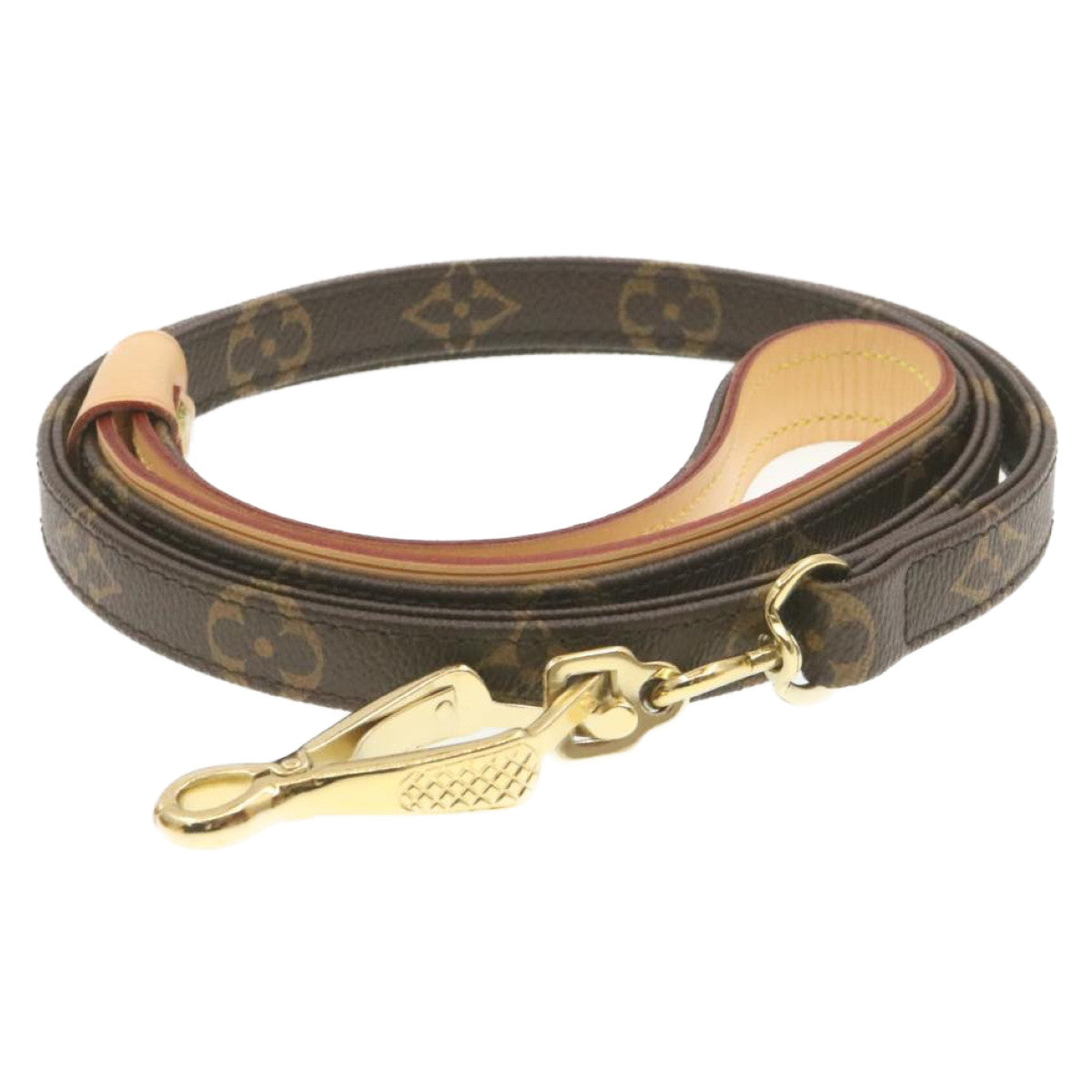 LOUIS VUITTON Monogram Less Baxter MM Dog Leash LV Auth am256b