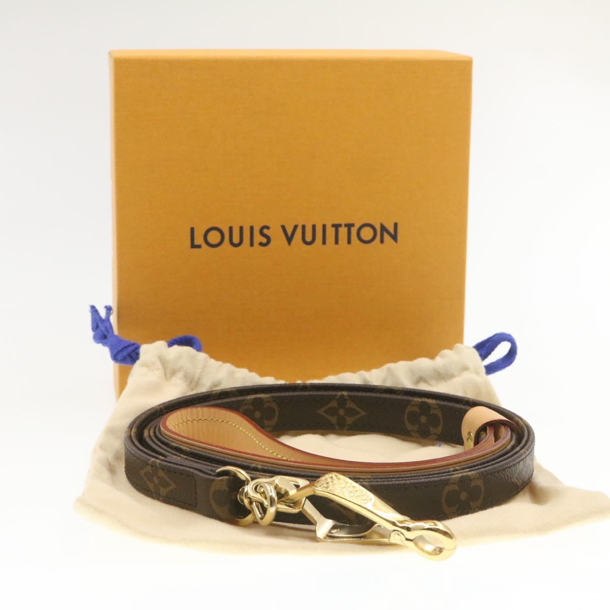 LOUIS VUITTON Monogram Less Baxter MM Dog Leash LV Auth am256b - 0