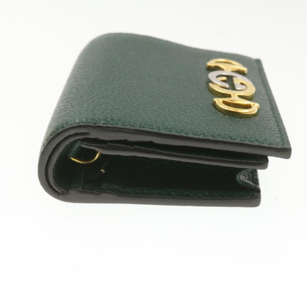 GUCCI Zumi Long Wallet Leather Green Auth am272b