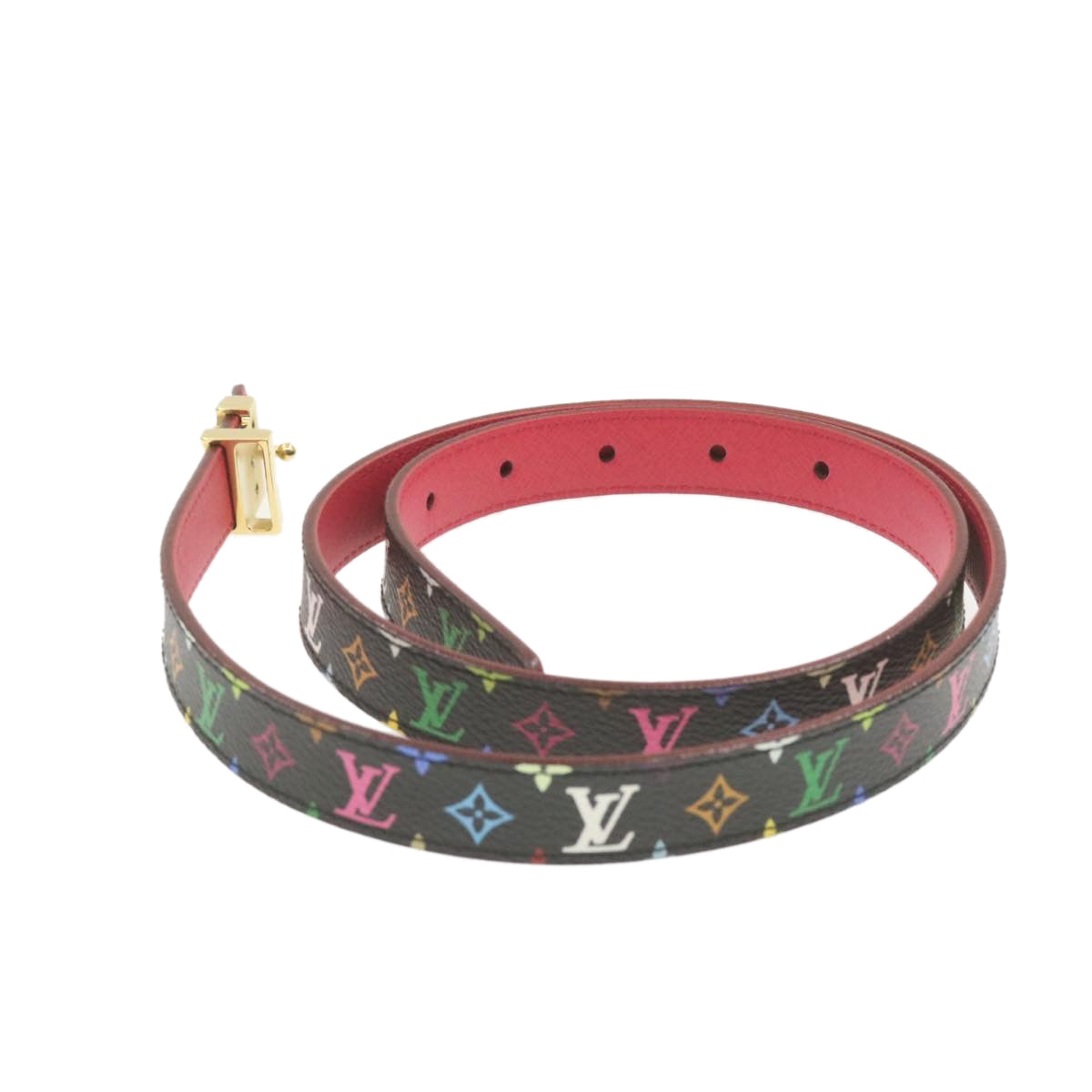 LOUIS VUITTON Monogram Multicolor Ceinture Belt 39.4"" Black M9631V Auth am275b - 0