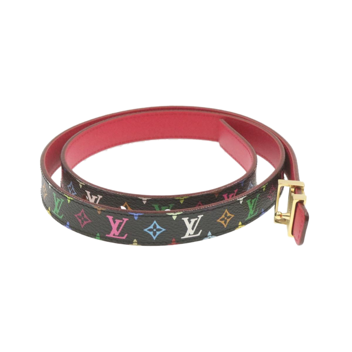 LOUIS VUITTON Monogram Multicolor Ceinture Belt 39.4"" Black M9631V Auth am275b